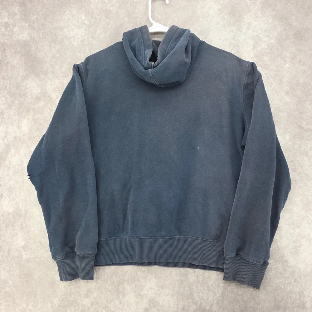 Vtg Nike The Athletic Dept Hoodie Mens Medium Blue Distressed Thrashed Pullover
